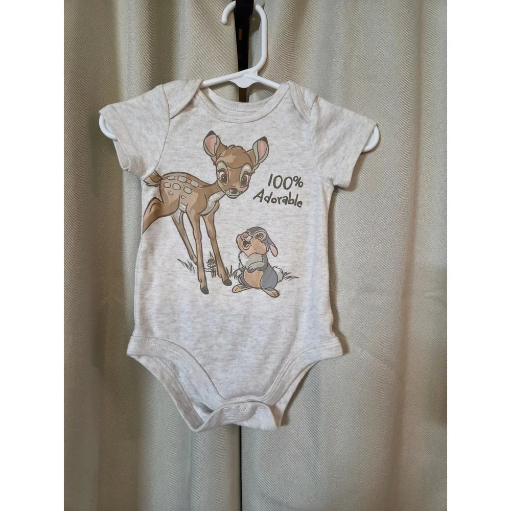 Disney Bambi and Thumper Bodysuit and Pants Set Oatmeal Heather Kids